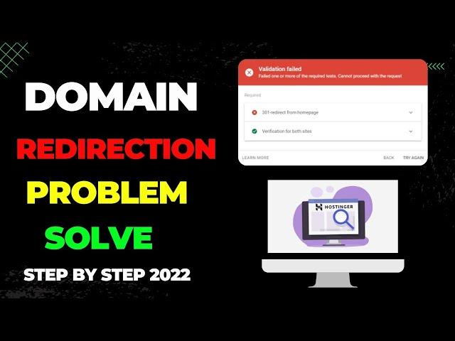 How To Fix Domain Redirection Problem In 2 Minutes On Hostinger