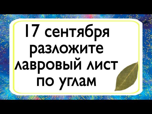 17 сентября обязательно разложите лавровый лист по углам. | Тайна Жрицы |