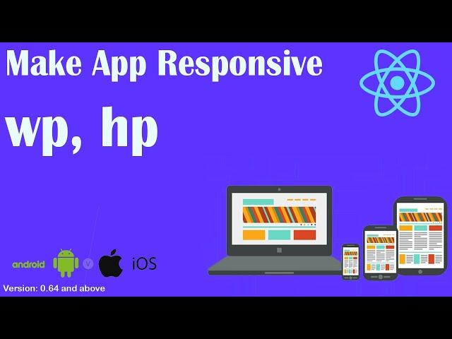 Make App Responsive through wp, hp in react native by TechWithYasir