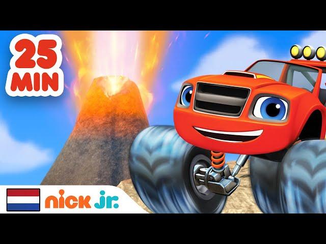 Blaze en de Monsterwielen | Blaze & de Monstermachine vuur & lava reddingen! | Nick Jr. Nederlands