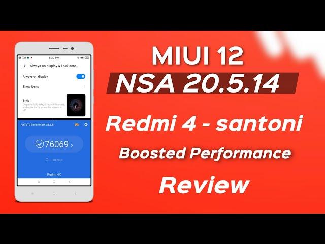 Redmi 4X/4 - MIUI 12 NSA 20.5.14 Review, Always on Display, Higher Antutu Score, Best Performance 