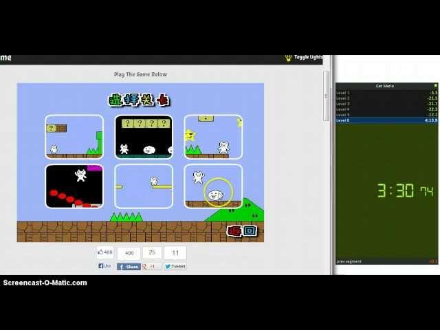 Cat Mario speedrun (3:52) no deaths