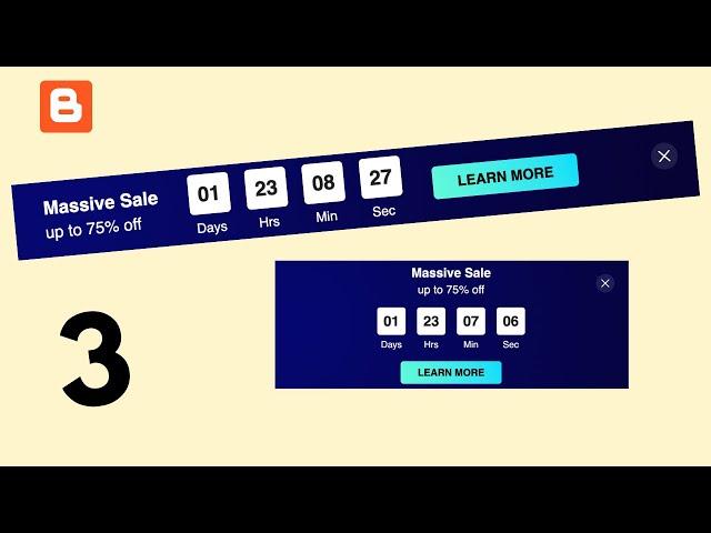 How To Add Discount Countdown Banner To Your Blogger Website