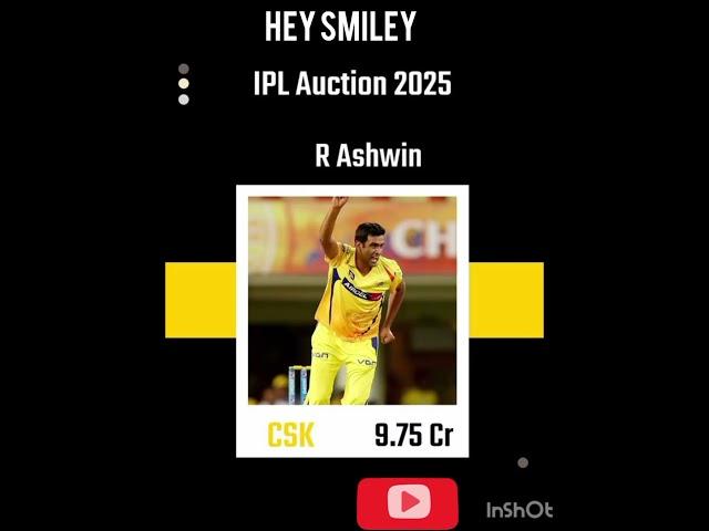 Ash na Sold to CSK #shorts #ipl2025megaauction #ipl #youtubeshorts