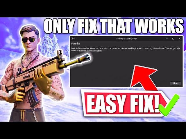 How to Fix Fortnite has Crashed. Sorry this happened and we are working towards preventing in Future