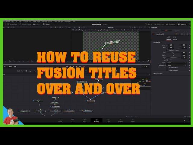 How to use your fusion titles or call outs over and over-Davinci Resolve 17 Tutorial