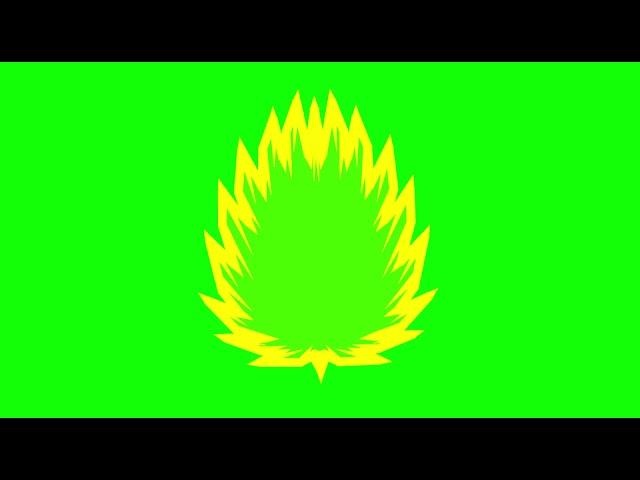 Super Saiyan Aura Green Screen