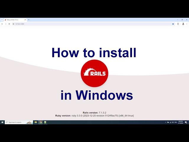 How to install Ruby on Rails in windows