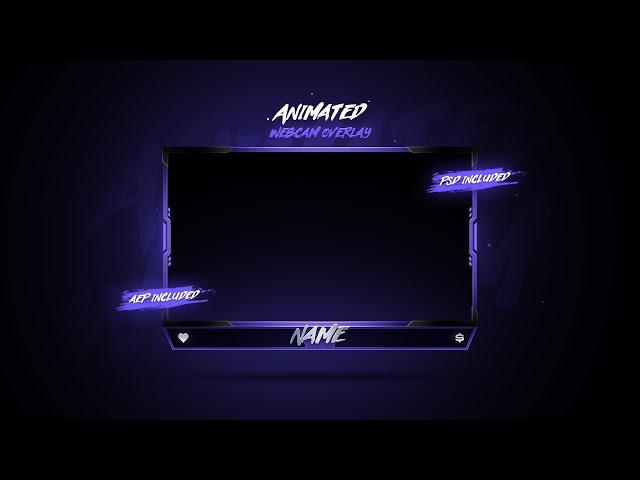 Minimal Animated Webcam Overlay Template