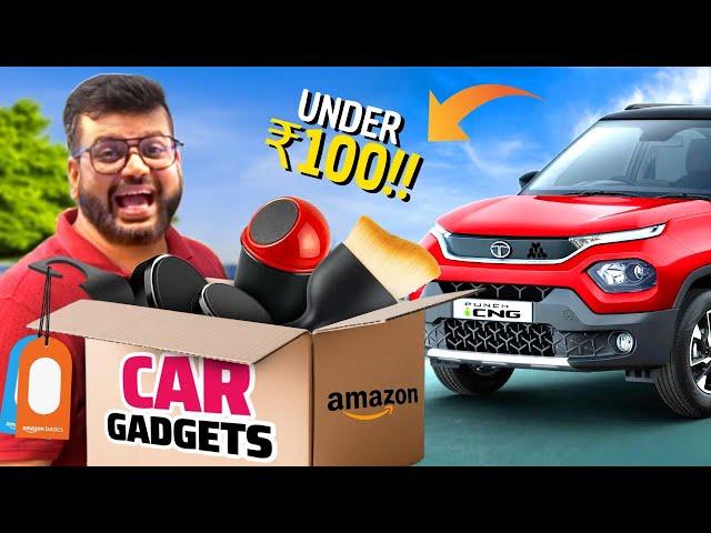 I Bought CHEAPEST Car Gadgets From Amazon Under ₹100!! MUST HAVE Car Gadgets - Ep.32