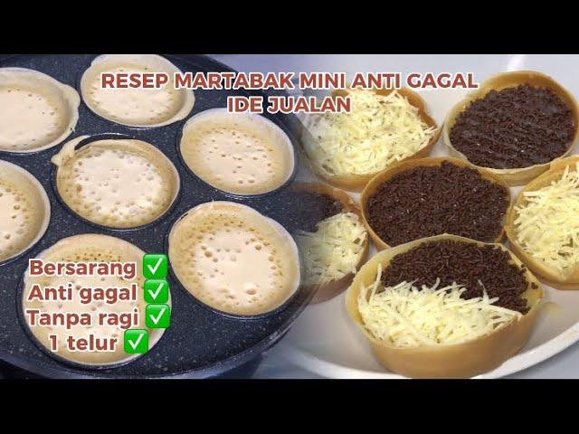 Resep martabak manis mini | Ide jualan | Ide isian snackbox | 1 Telur | Tanpa Ragi