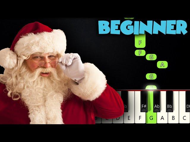 Santa Claus Is Comin' To Town | BEGINNER PIANO TUTORIAL + SHEET MUSIC by Betacustic