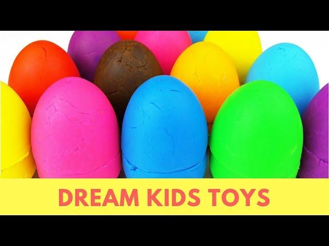 Dream Kids Toys Many Play Doh Surprise Eggs : Mcqueen Cars Spiderman Peppa Pig