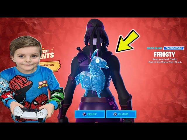 How To Unlock The FFROSTY FREE Fortnite Back Bling EARLY - Unlocking FFROSTY FREE Frozen Series