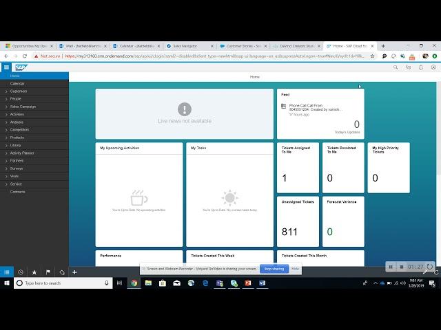 AMC Technology's DaVinci Agent Toolbar for SAP C4C computer telephony integration