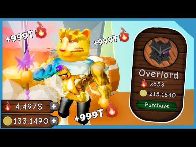 Buying Overlord Rank! Max Magic & Muscles! | Roblox Spellblade Simulator