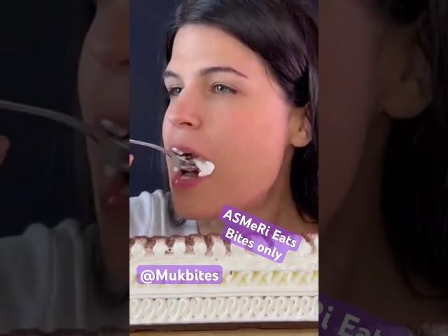 ASMeRi Eats ASMR chocolate ice cream mukbang bites only #shorts #viral #fyp #new #food #edit #trend