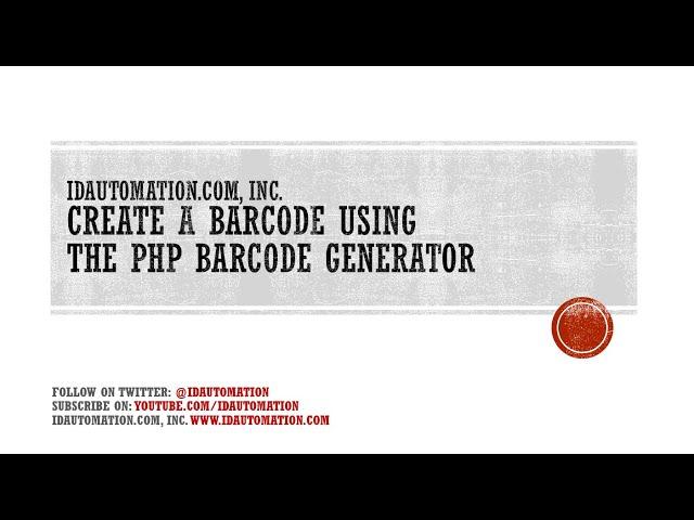 How to Create a Barcode using the PHP Barcode Generator Script