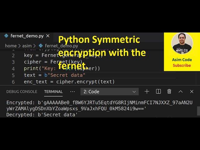 Python Symmetric encryption with the fernet