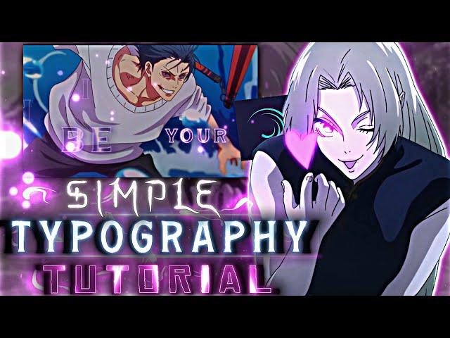 How To Make 'Simple Typography' [Like Ae] In 'Alight Motion' Tutorial 