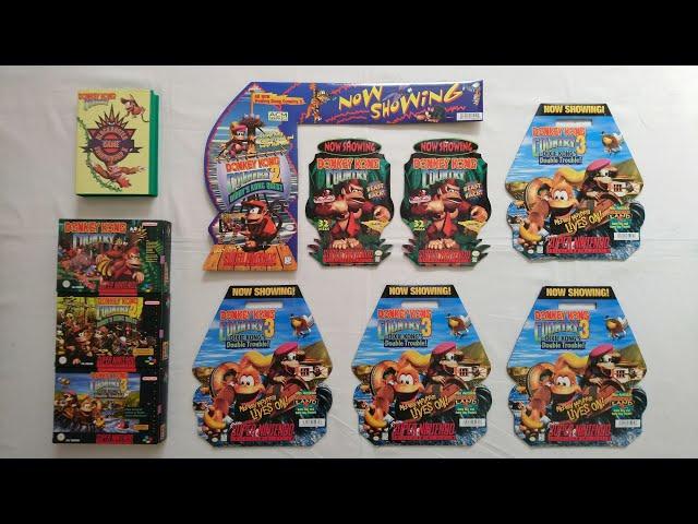 Retro Video Game Promo Collection (PART 297) - Donkey Kong Country "Now Showing" Trilogy (Rare,SNES)