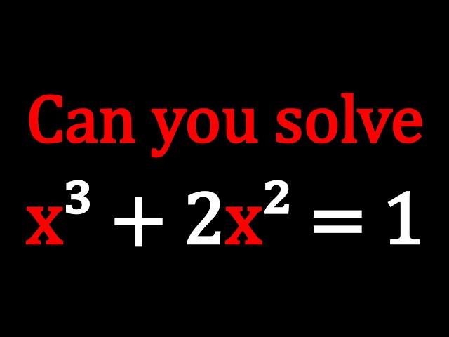 A Nice Polynomial Equation | Cubic Formula?