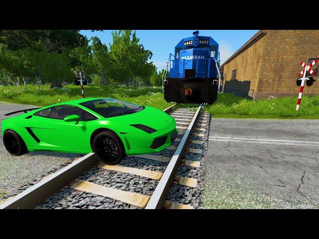 Cars vs Rails - BeamNG.Drive