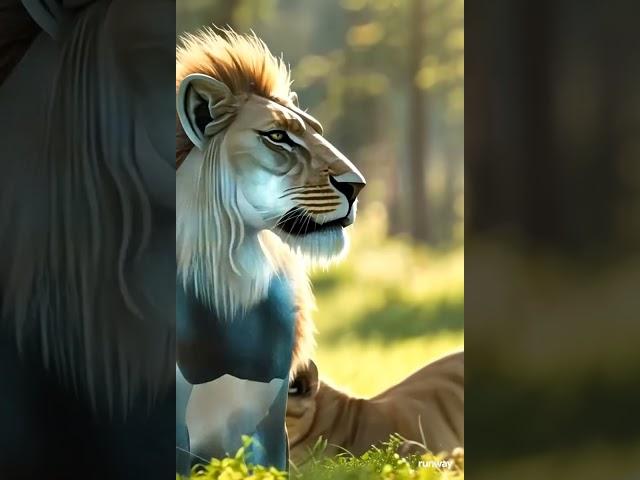 A beautiful imaginary lion created by an AI creator. 2