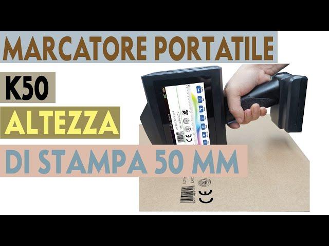 MARCATORE PORTATILE K50 PER PERSONALIZZARE IMBALLI TUTORIAL