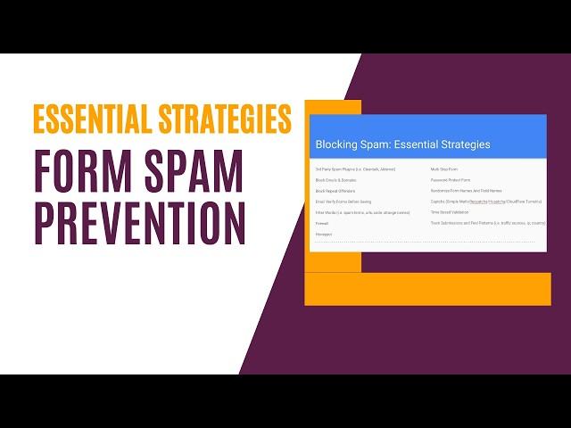 Form Spam Prevention: Essential Strategies