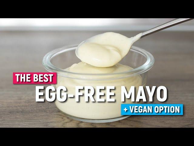 1 minute homemade EGG-FREE MAYONNAISE with a vegan option