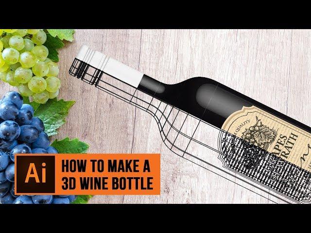 How to Make a 3D Wine Bottle Illustrator 3D Revolve