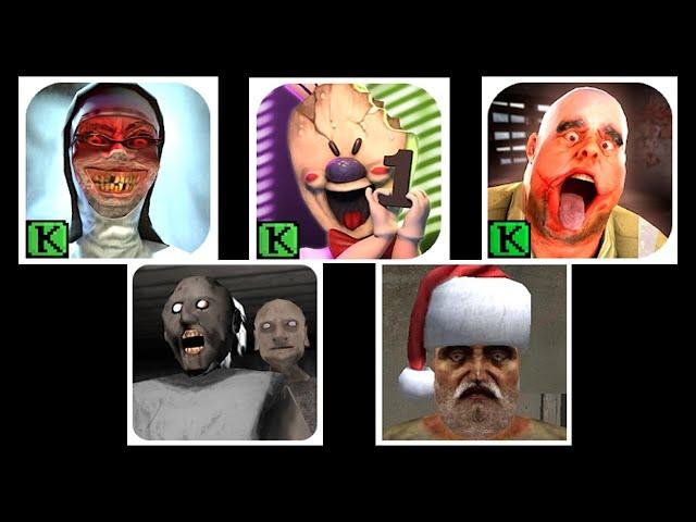 Granny, Evil Santa Claus, Mr.Meat, Ice Scream Neighborhood, Evil Nun, Horror Game Opening Scene