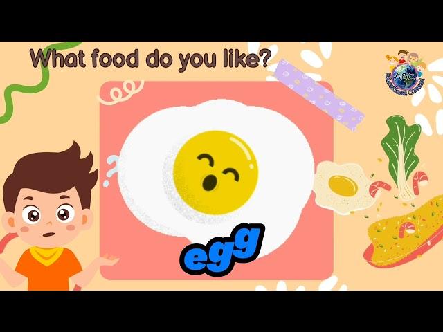 Foods for Kids | English Vocabulary |What food do you like? | I like  | English Speaking | ESL