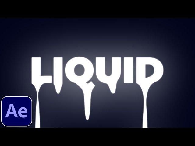 Dripping Liquid Text Tutorial in After Effects  | Drip Effect