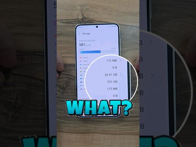 251 GB System Storage on Samsung Galaxy S23+  #shorts