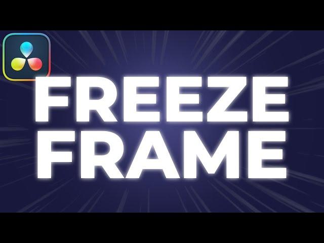 How To FREEZE FRAME In Davinci Resolve 19 Tutorial