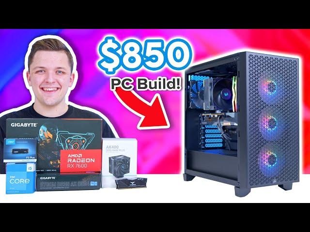 Budget $850 Gaming PC Build 2024!  [Full 1080p Build Guide w/ Benchmarks!]