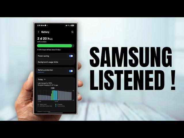 Samsung Has Added The Most Requested Battery Feature on Galaxy Phones !