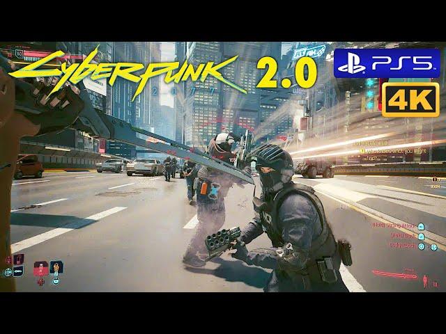 5 Star Police Chase Mayhem | Cyberpunk 2077 2.0 PS5 4K Gameplay