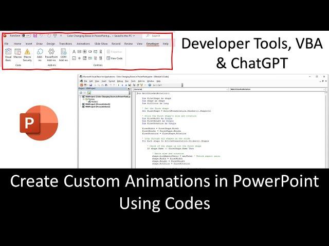 Make Animations in PowerPoint using VBA Codes and ChatGPT