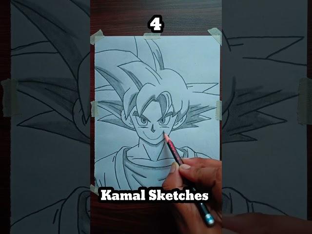 Which one is correct for Goku Super Saiyan God #drawing #goku #shorts #dragonball