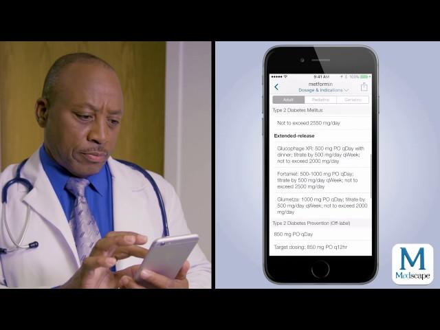 Medscape App – Using the Drug Lookup Tool