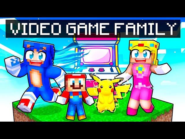 Having a VIDEO GAME Family in Minecraft!