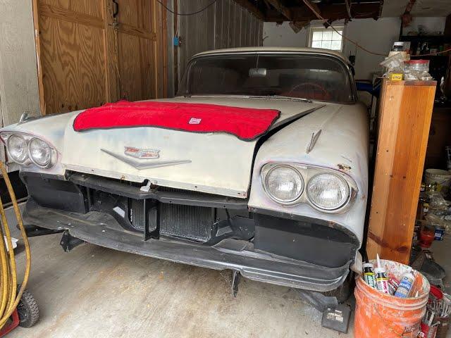 Will it run?  Old hot rod 1958 Chevy Impala sitting in a garage for years!