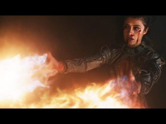 Yennefer channelling fire magic - The Witcher S01E08