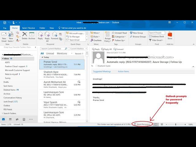 Windows 7,8,10: Need Password issue in Outlook Windows - Step by step