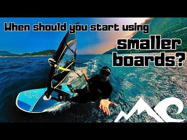 When to change to smaller windsurf boards? #insta360 #windsurf