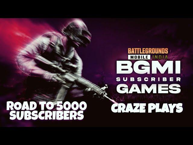 BGMI Live with Craze Plays | Road to 5K Subscribers