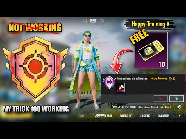 How To Complete ( Happy Training ) Achievement In PUBG Mobile In 2.2 Update | Live Trick